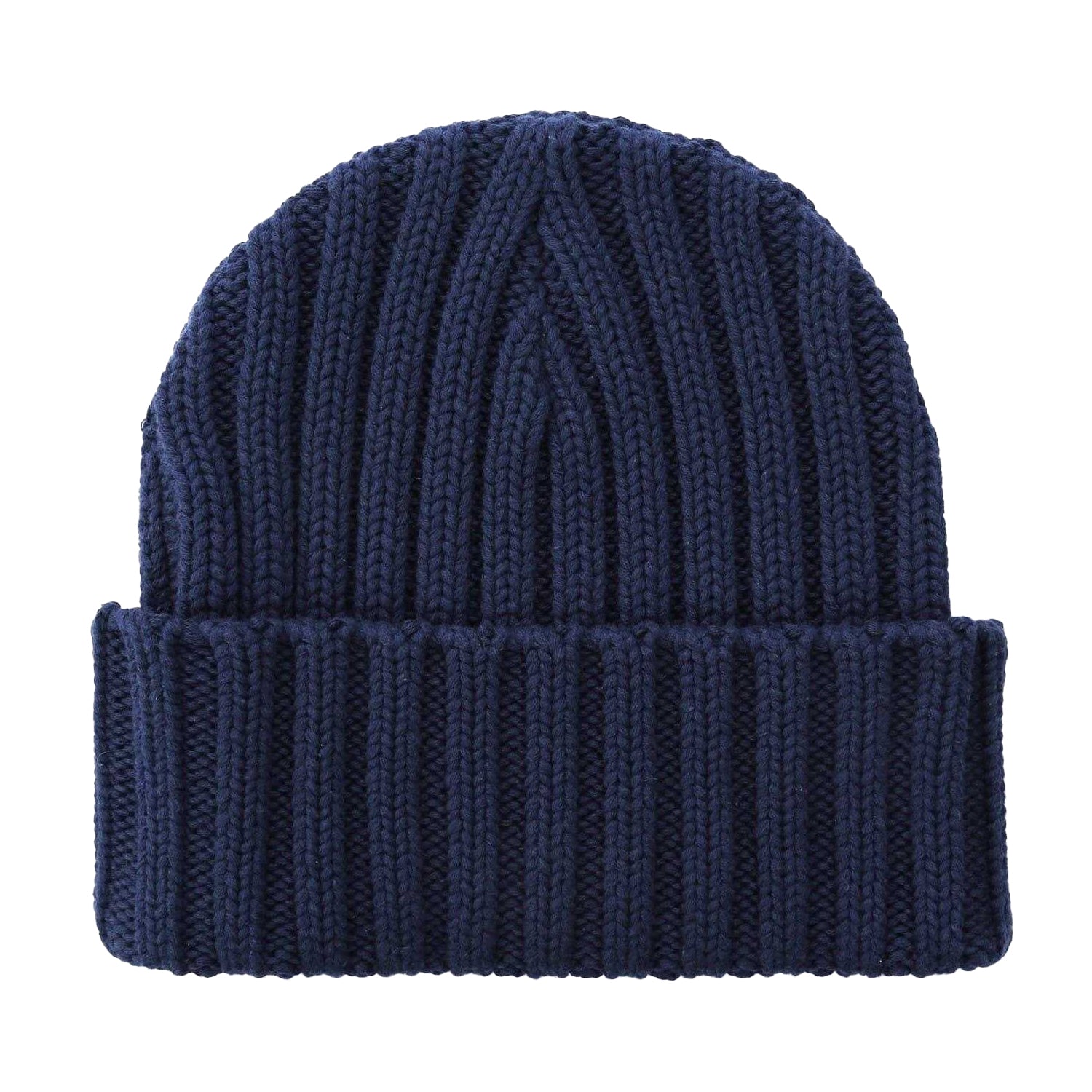 Navy - Back - Societe Noir Unisex Adult Ribbed Casual Beanie
