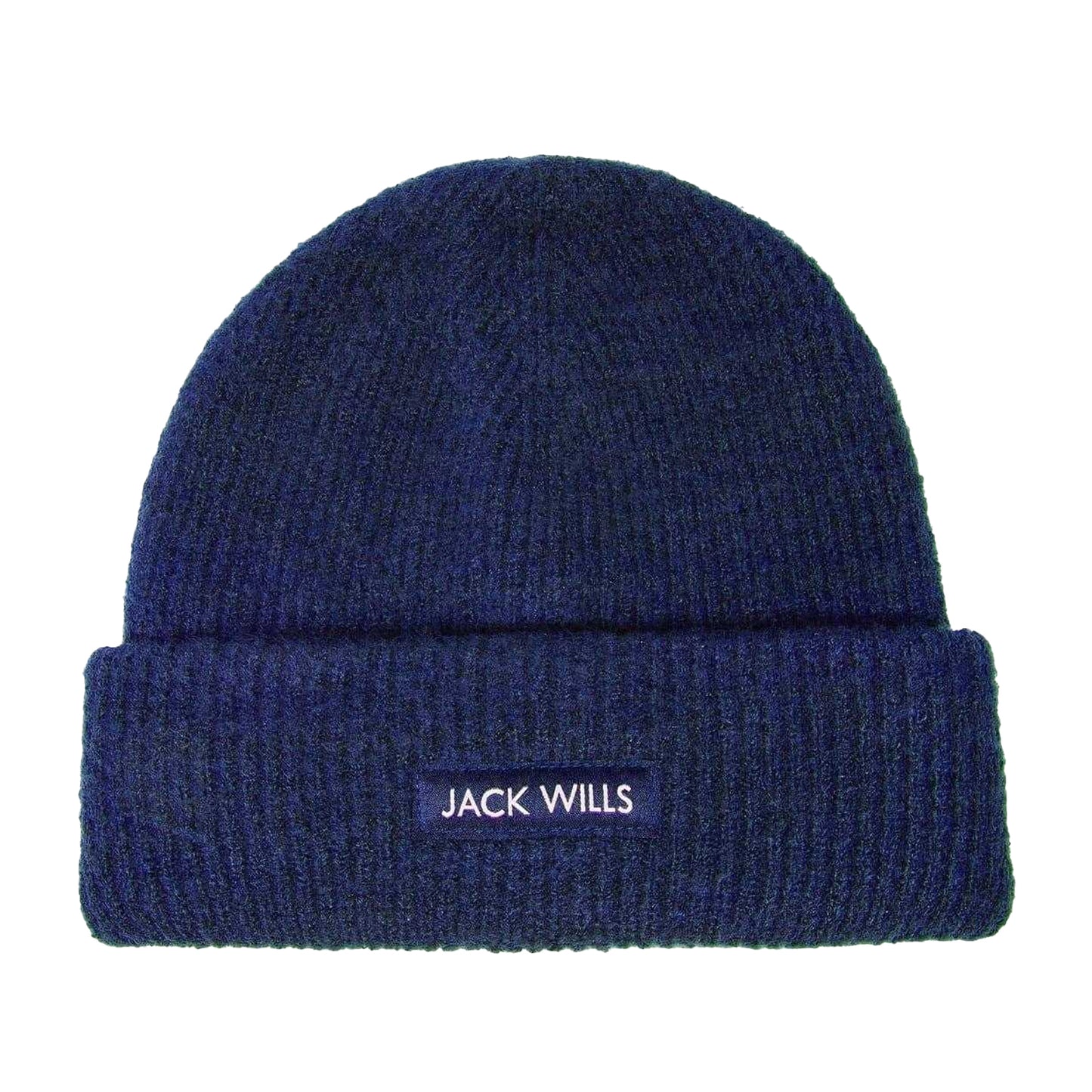 Navy - Front - Jack Wills Ribbed Casual Beanie