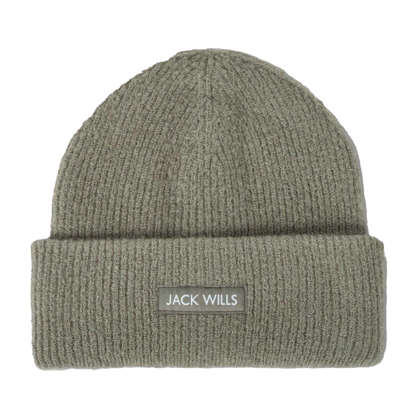 Washed Khaki - Front - Jack Wills Ribbed Casual Beanie