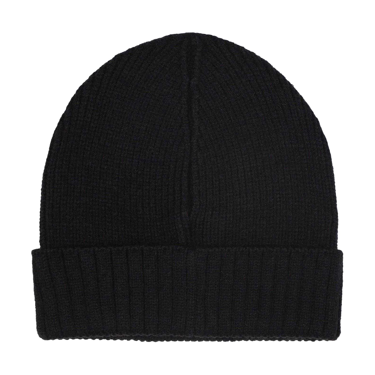 Black - Back - Boss Childrens-Kids Logo Ribbed Casual Beanie