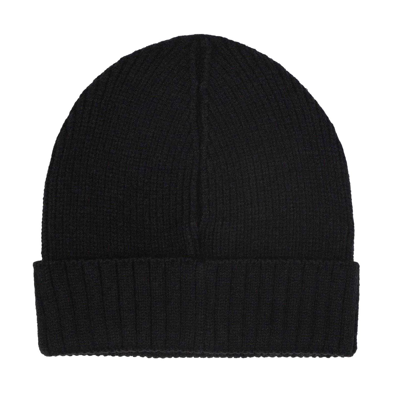 Black - Back - Boss Childrens-Kids Logo Ribbed Casual Beanie