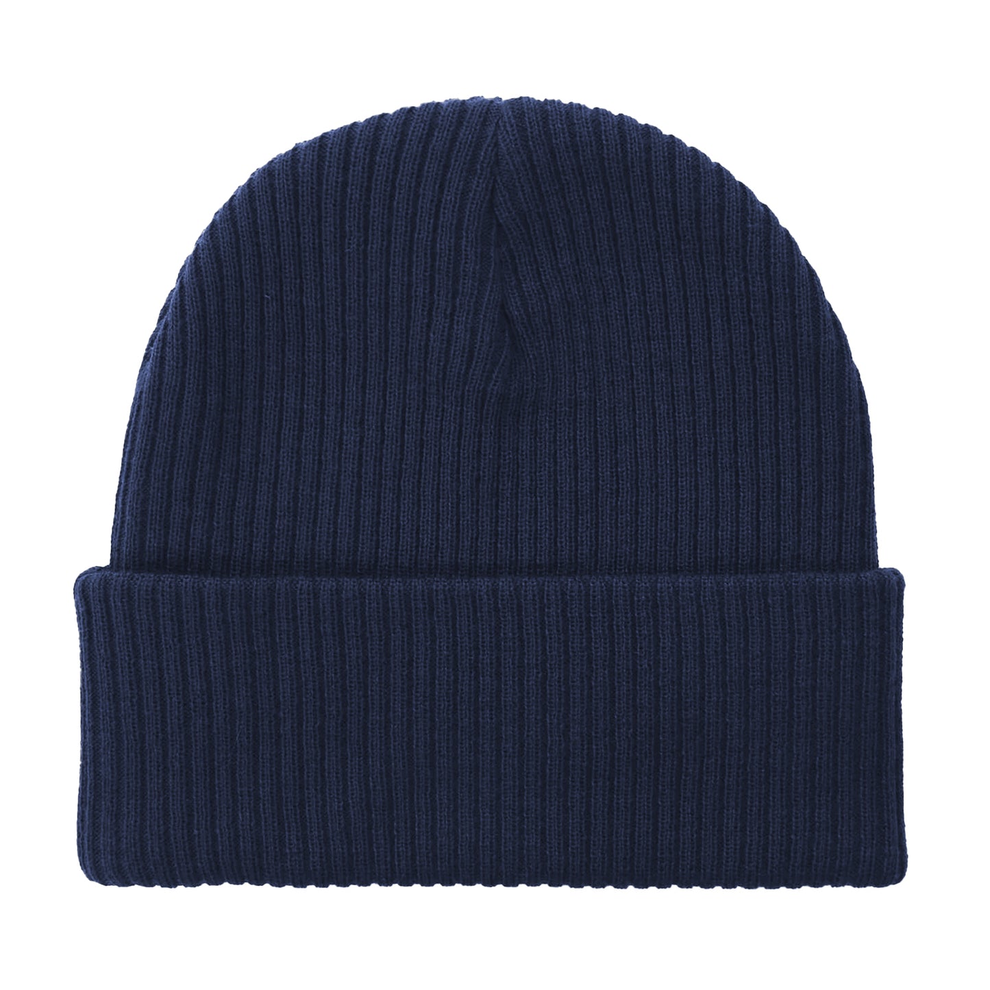 Navy-White - Back - Societe Noir Unisex Adult Ribbed Winter Beanie