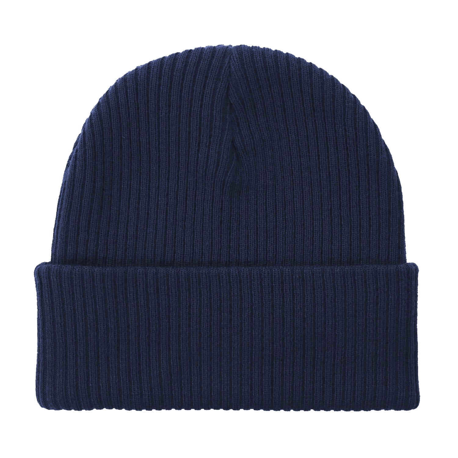 Navy-White - Back - Societe Noir Unisex Adult Ribbed Winter Beanie