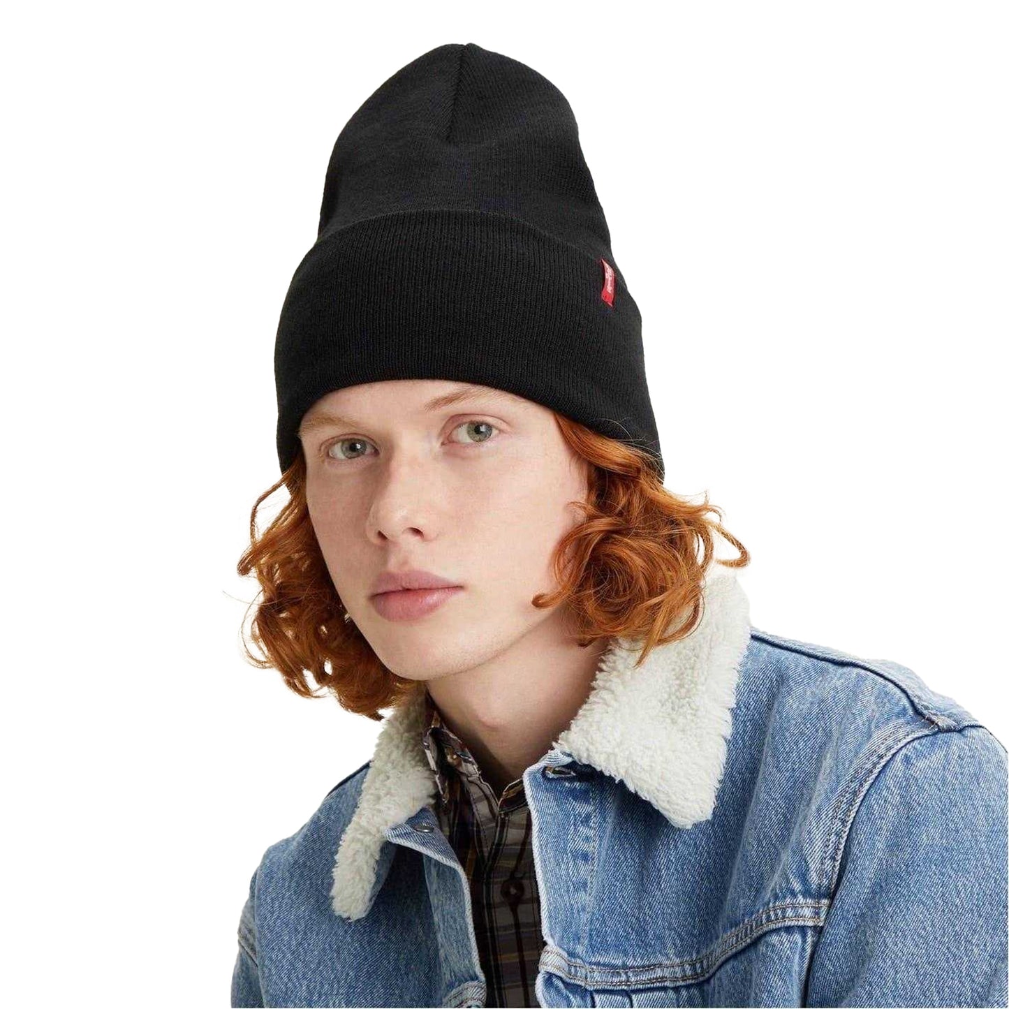 Caviar - Side - Levis Unisex Adult Red Tab Acrylic Beanie