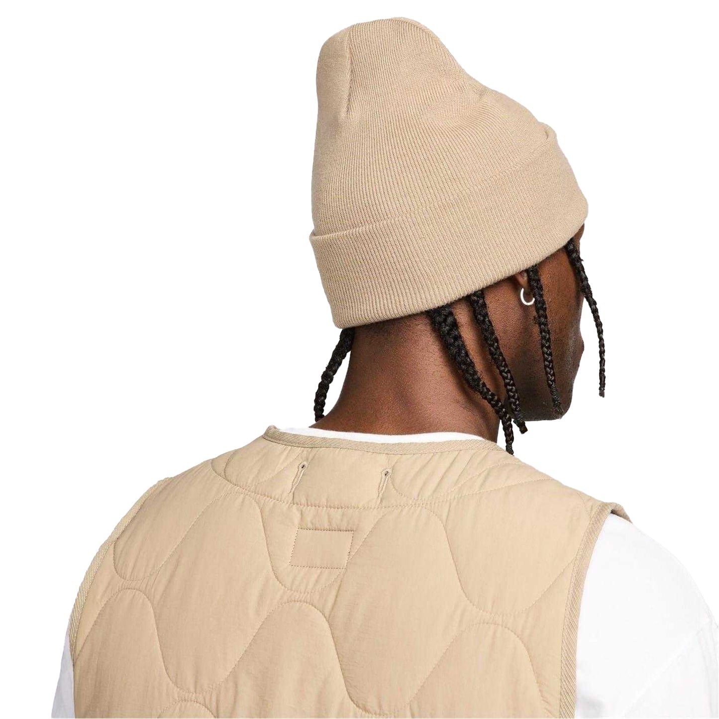 Khaki-White - Back - Nike Unisex Adult NSW Beanie