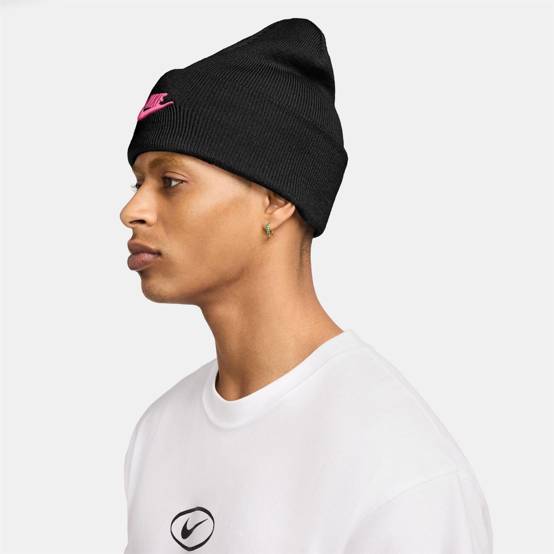 Black-Pinksicle - Back - Nike Unisex Adult NSW Beanie