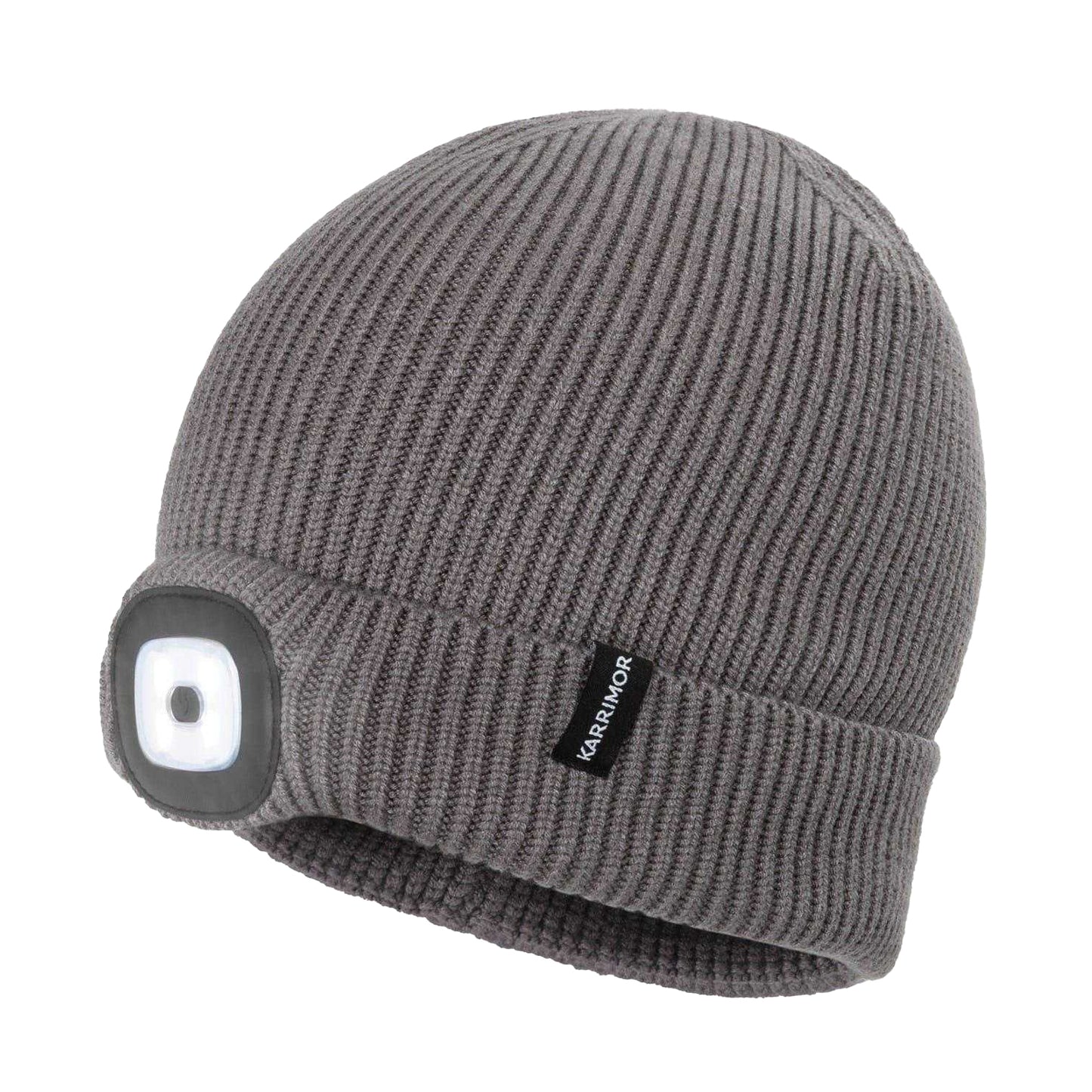 Grey - Front - Karrimor Unisex Adult Ribbed Knitted Outdoor Beanie