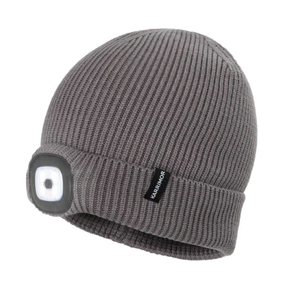 Grey - Front - Karrimor Unisex Adult Ribbed Knitted Outdoor Beanie
