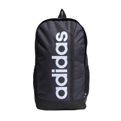 Navy-White Print - Front - Adidas Linear Backpack