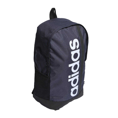 Navy-White Print - Side - Adidas Linear Backpack