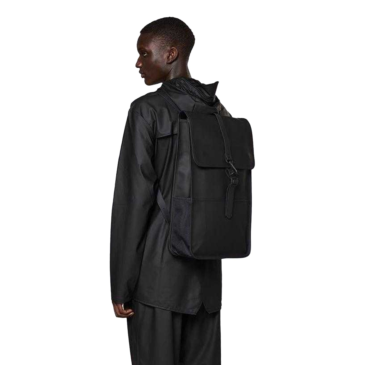 Black - Side - Rains Commuter Backpack
