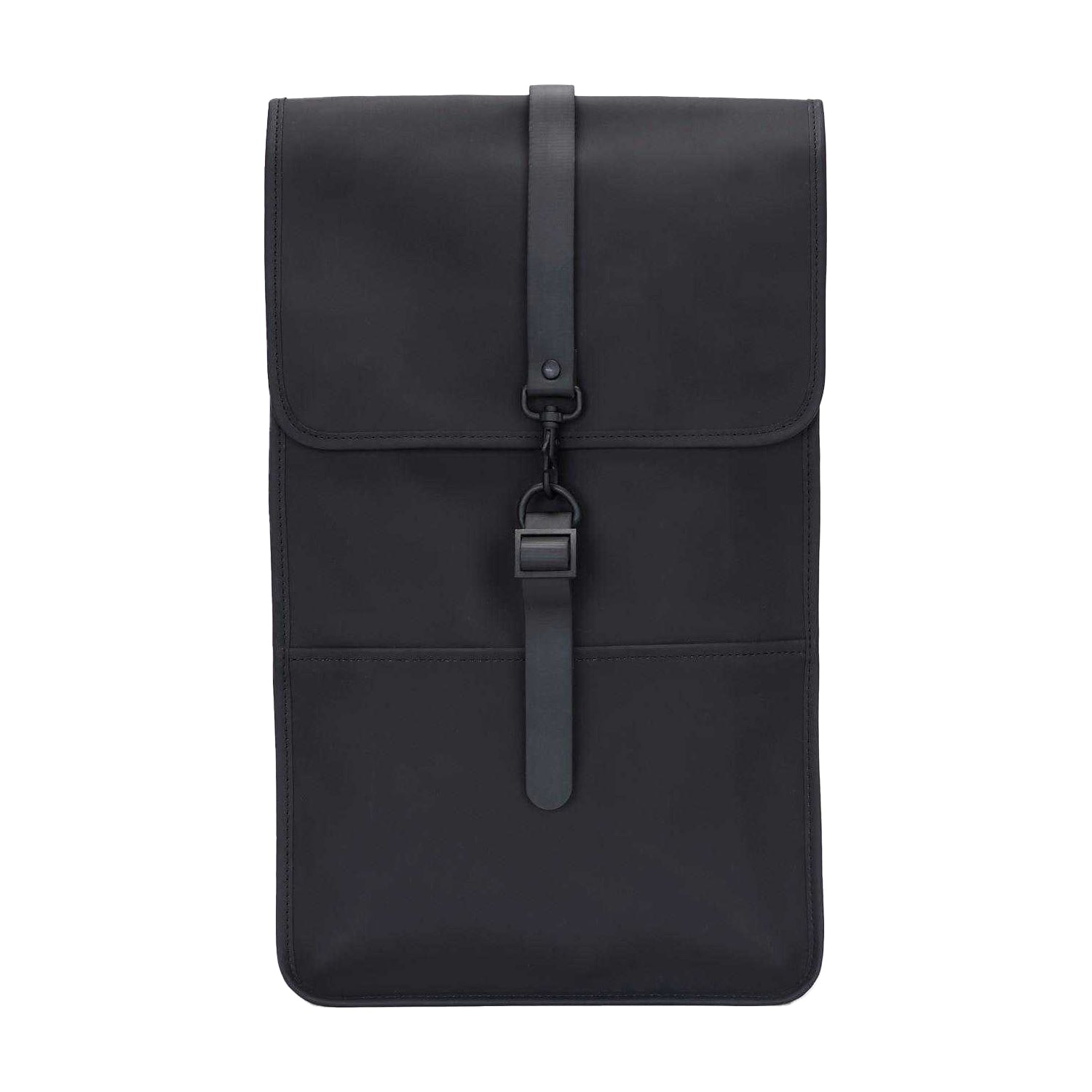Black - Front - Rains Commuter Backpack