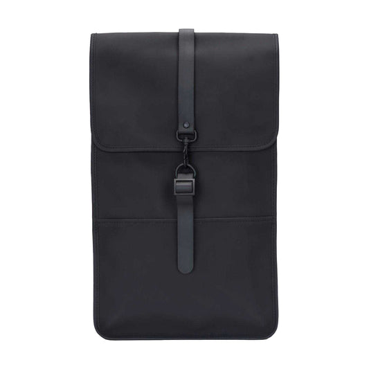 Black - Front - Rains Commuter Backpack