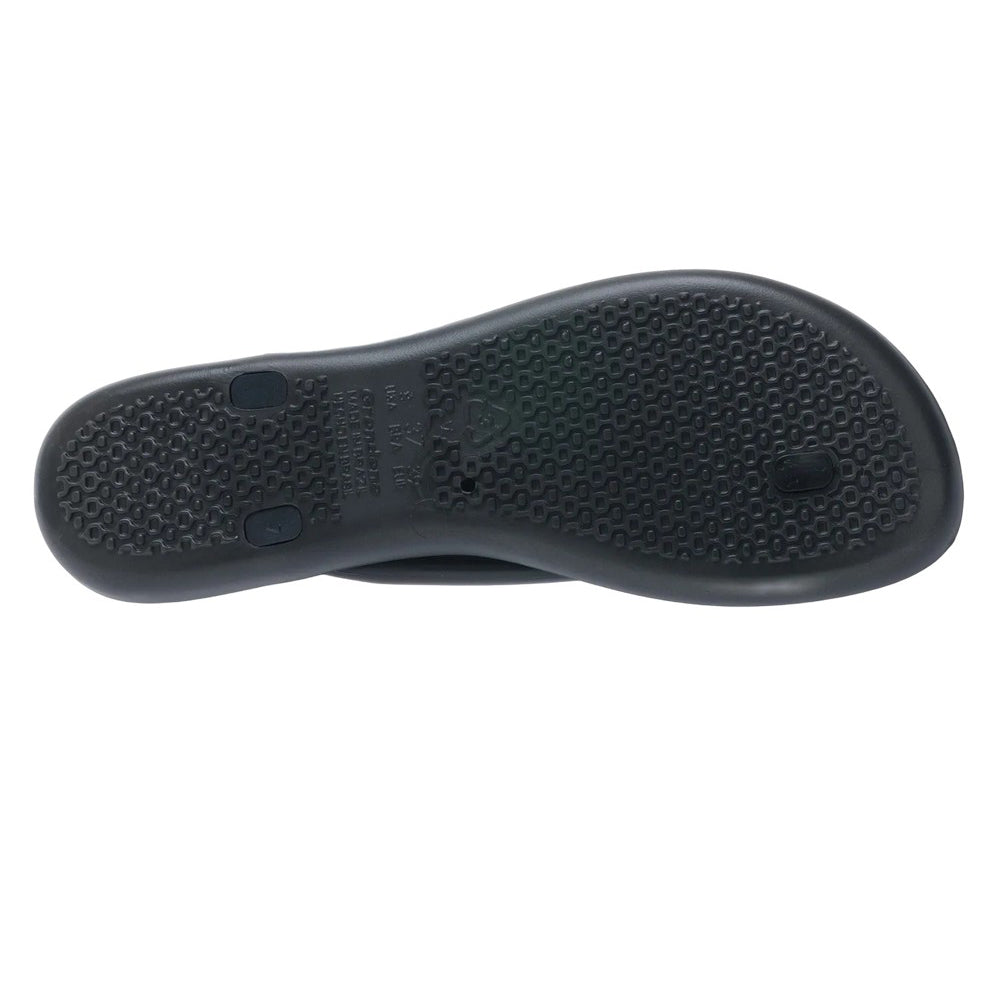 Black - Side - Ipanema Womens-Ladies Wave Bubble Flip Flops