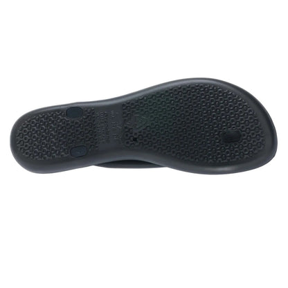 Black - Side - Ipanema Womens-Ladies Wave Bubble Flip Flops