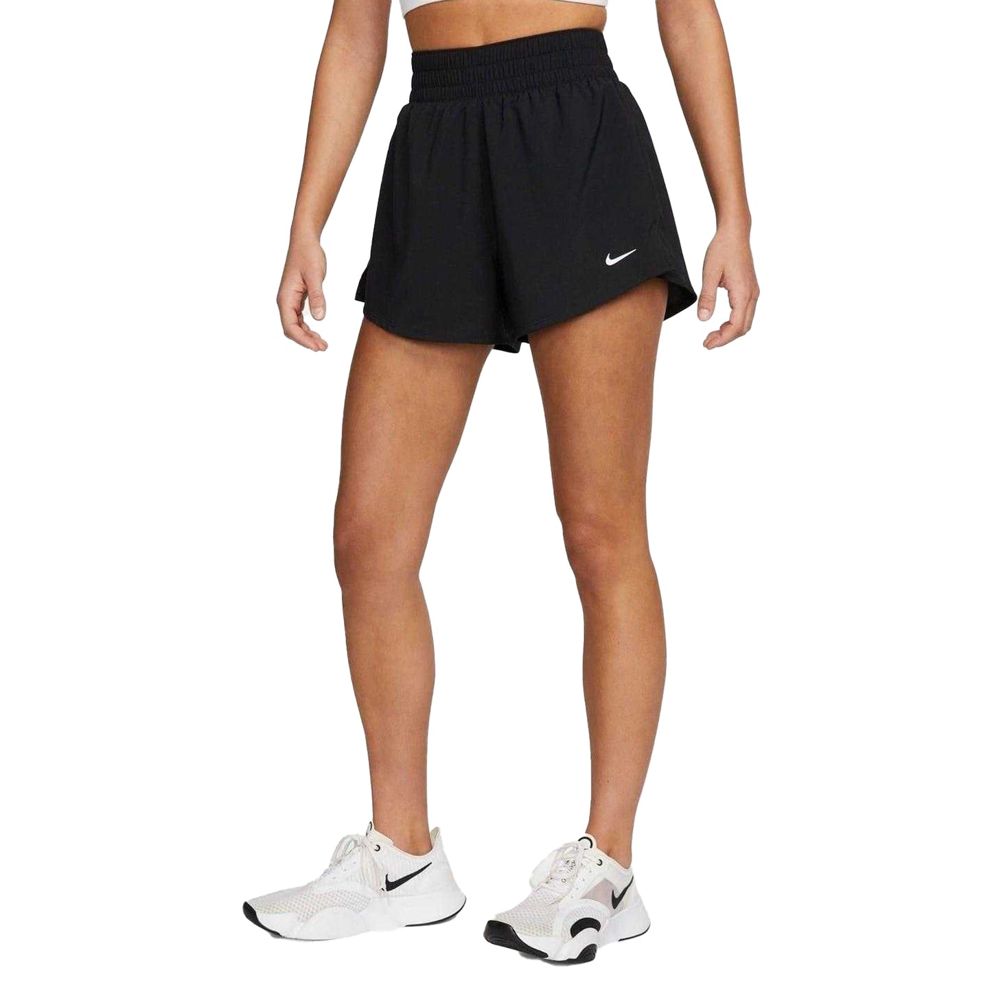 Black - Side - Nike Womens-Ladies Pro 2 in 1 Running Shorts