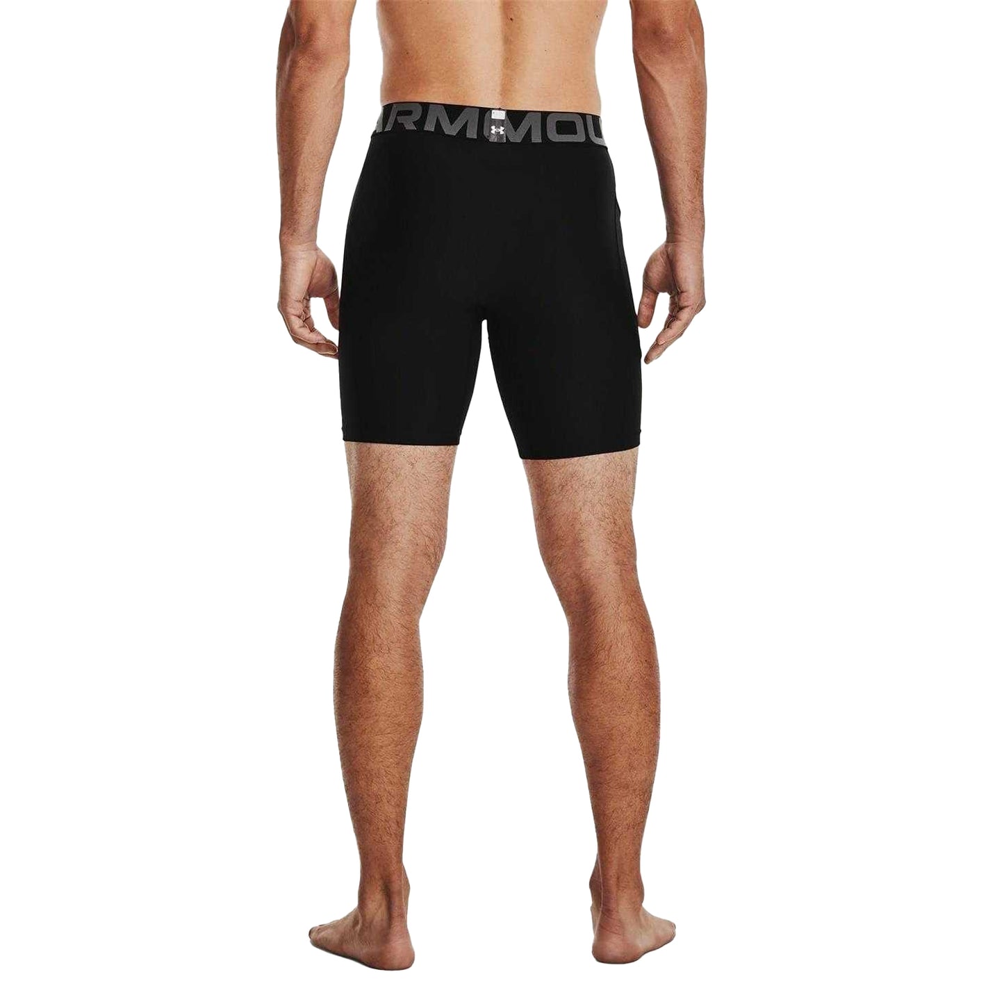 Black - Back - Under Armour Mens HeatGear Fitted Compression Shorts