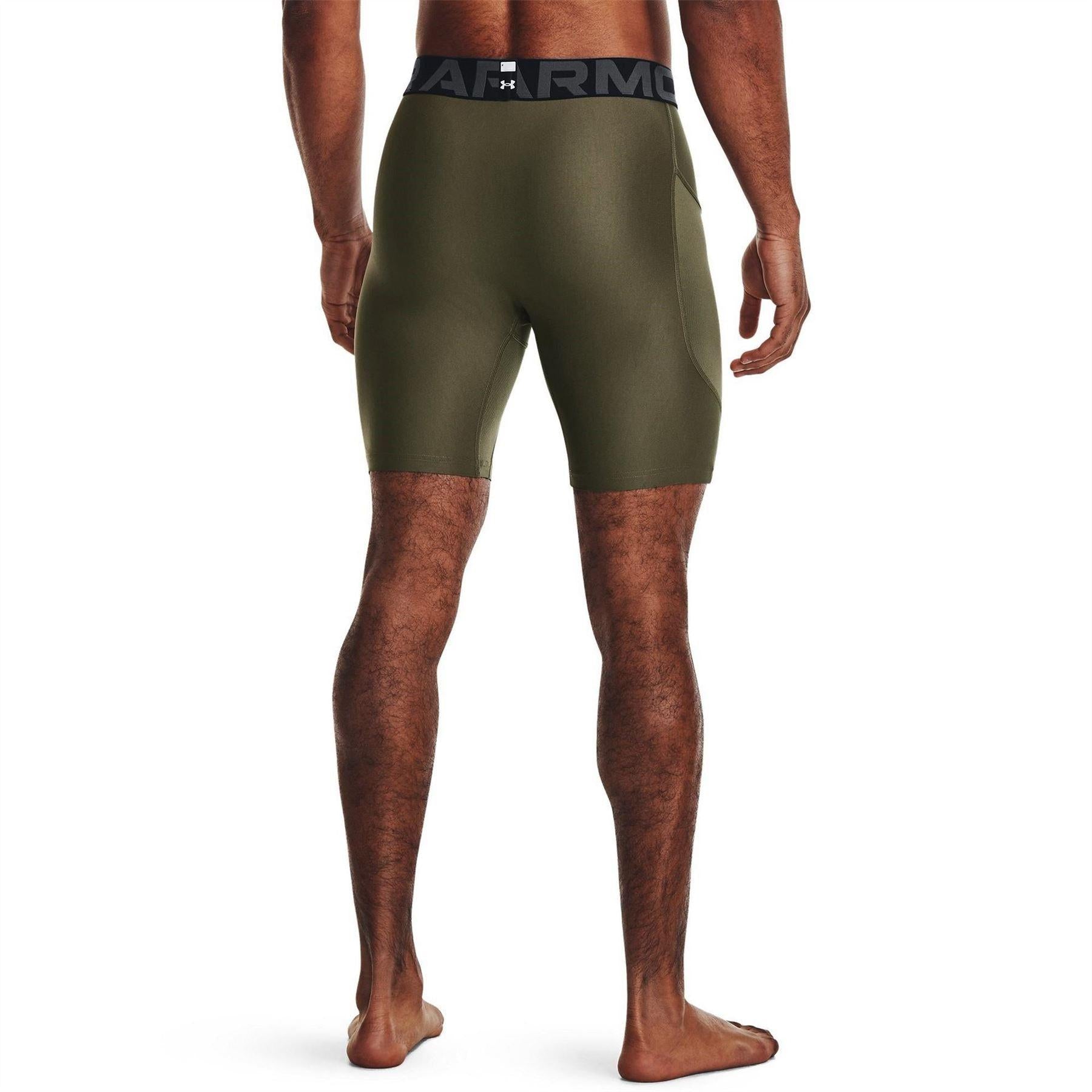 Marine OD Green - Lifestyle - Under Armour Mens HeatGear Fitted Compression Shorts