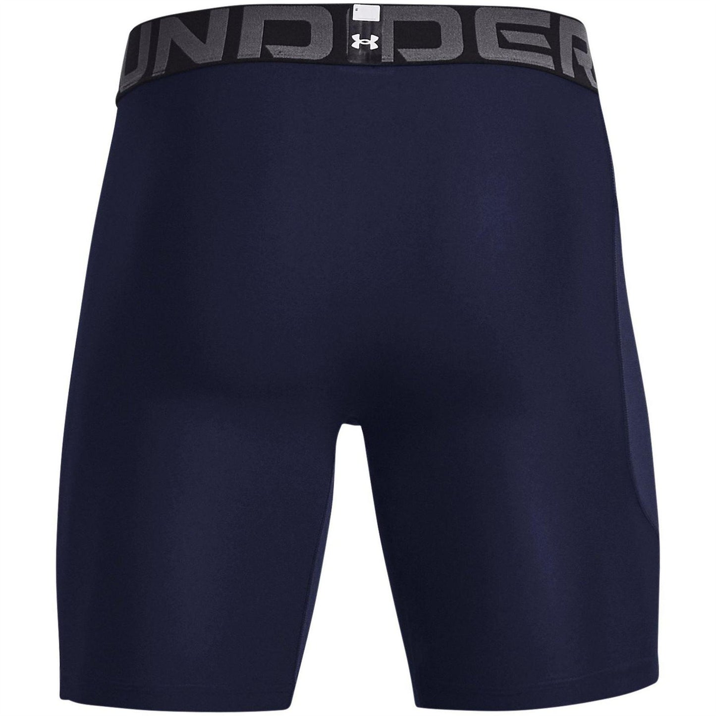 Navy-White - Back - Under Armour Mens HeatGear Fitted Compression Shorts