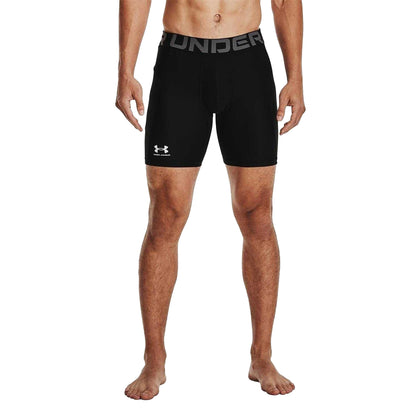 Black - Side - Under Armour Mens HeatGear Fitted Compression Shorts
