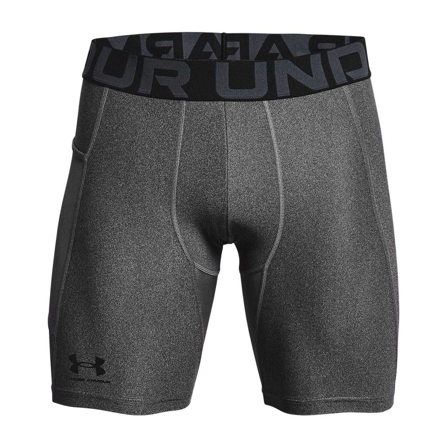 Carbon Heather - Front - Under Armour Mens HeatGear Fitted Compression Shorts