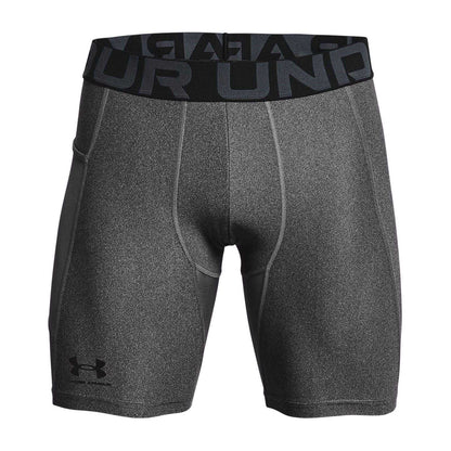 Carbon Heather - Front - Under Armour Mens HeatGear Fitted Compression Shorts
