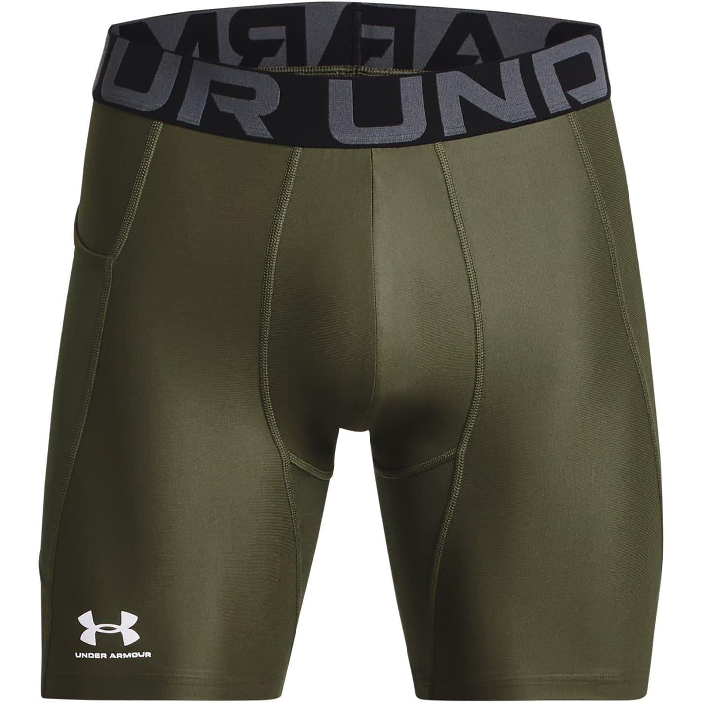 Marine OD Green - Front - Under Armour Mens HeatGear Fitted Compression Shorts