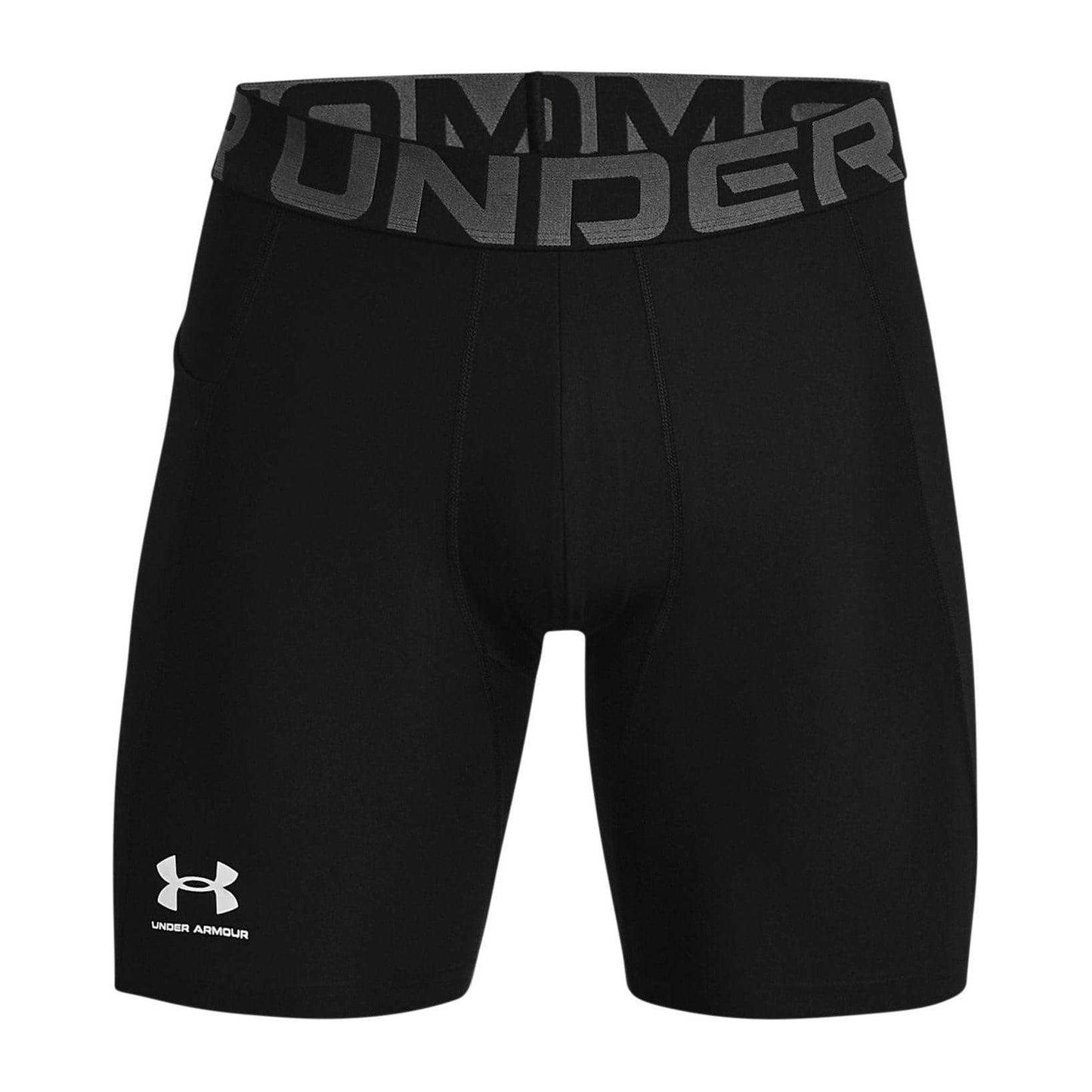 Black - Front - Under Armour Mens HeatGear Fitted Compression Shorts