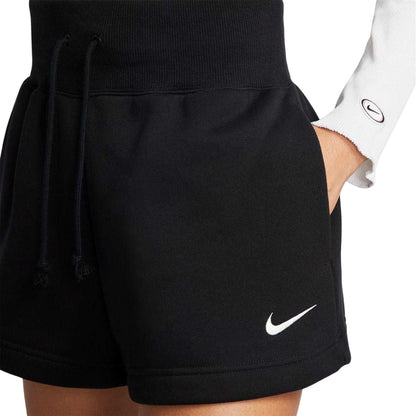 Black - Side - Nike Womens-Ladies Sportswear Essential Shorts