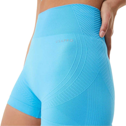 Aqua - Front - USA Womens-Ladies Nylon Shorts