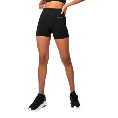 Black - Side - USA Womens-Ladies Nylon Shorts