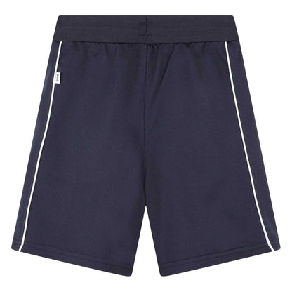 Navy - Back - Boss Childrens-Kids Jersey Shorts
