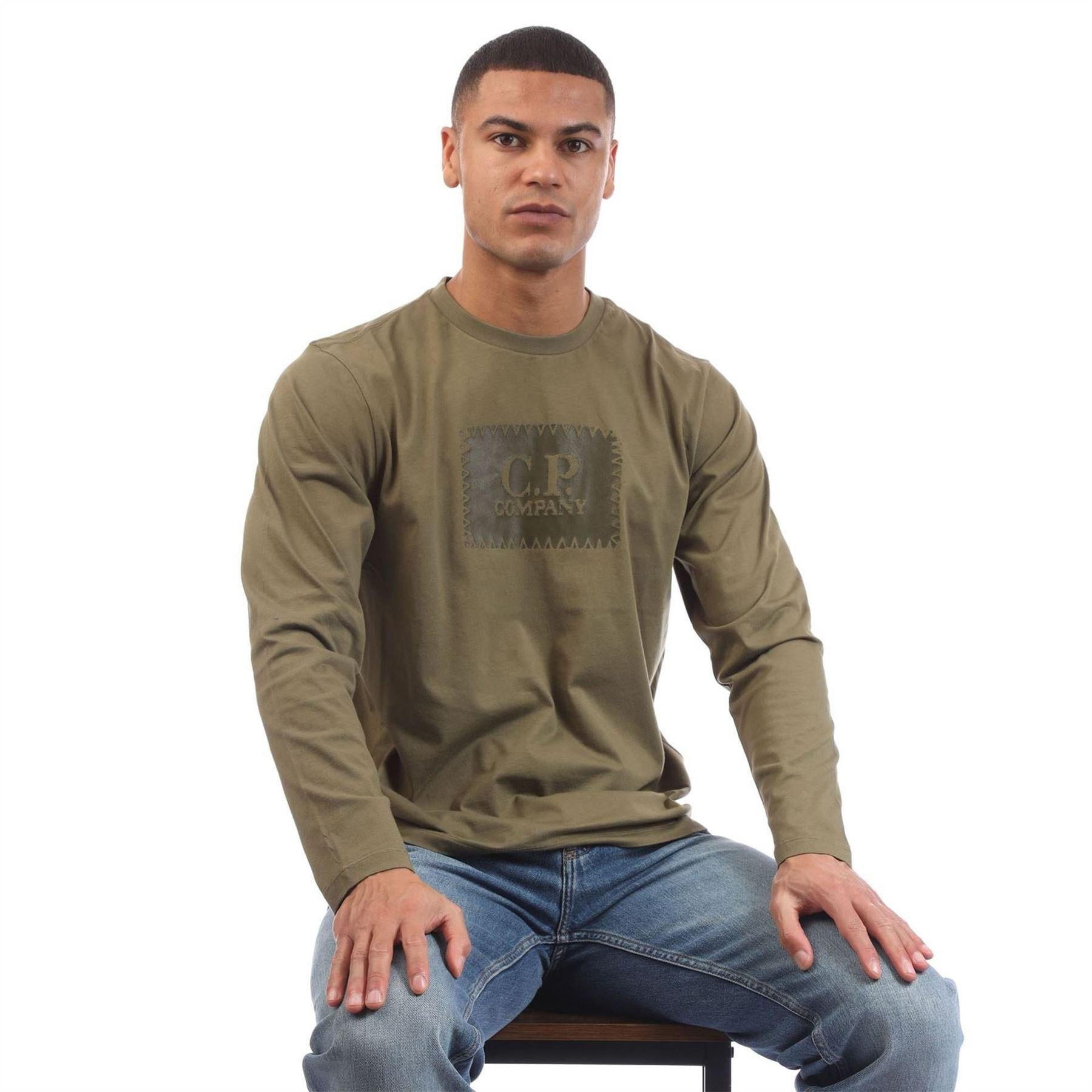 Green - Close up - C.P. Company Mens T-Shirt