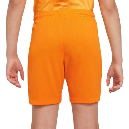 Orange - Back - Nike Childrens-Kids Shield Dri-FIT Football Shorts