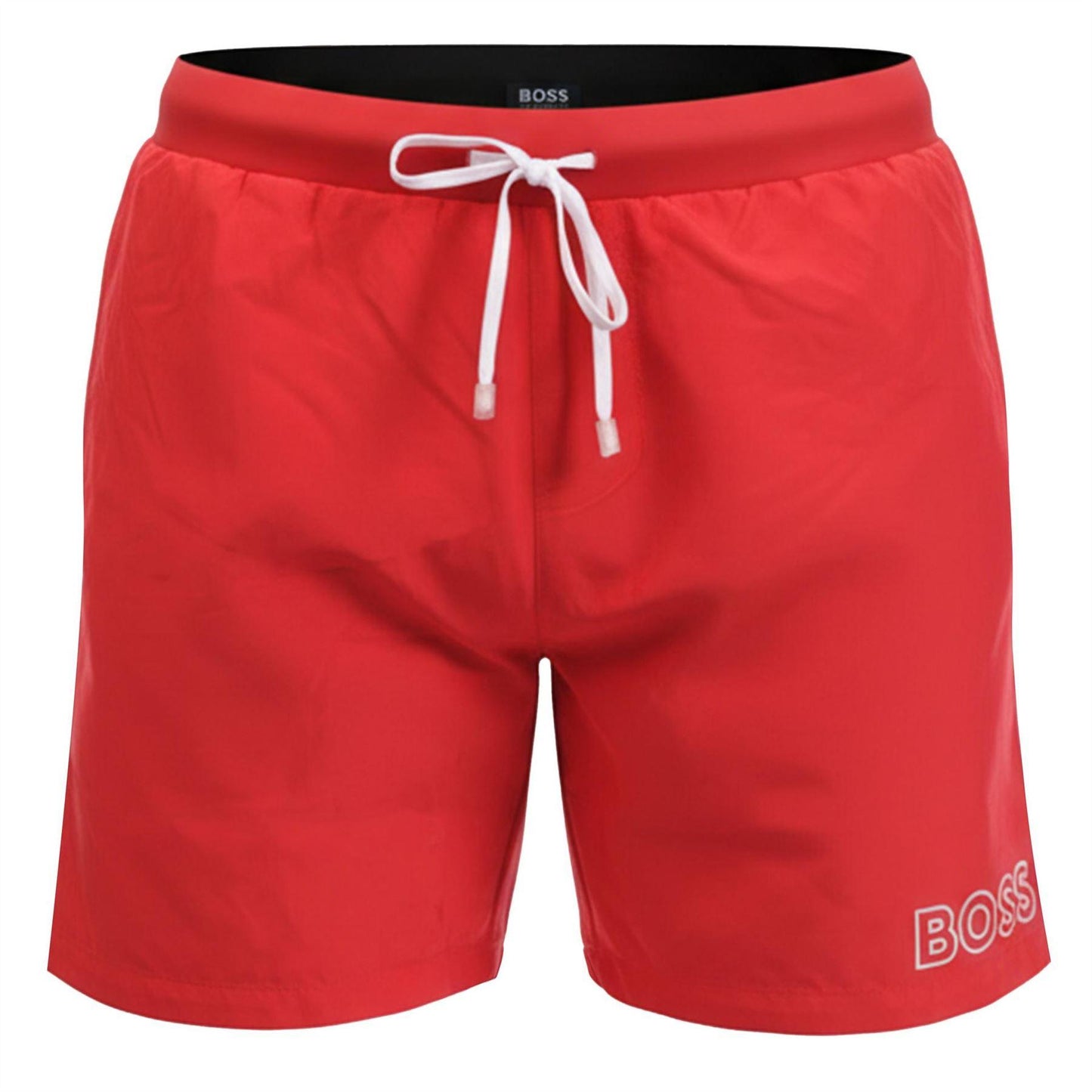 Red - Front - Boss Mens Starfish Swim Shorts
