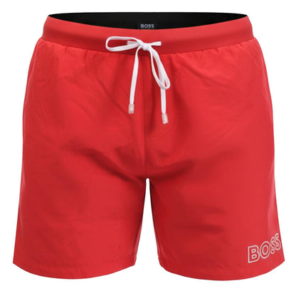 Red - Front - Boss Mens Starfish Swim Shorts