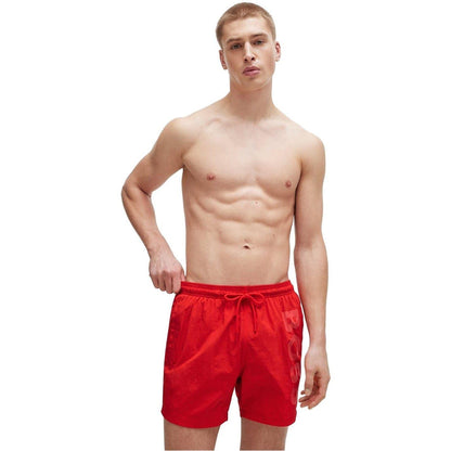 Bright Red - Lifestyle - Boss Mens Octopus Swim Shorts