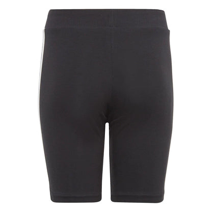 Black-White - Back - Adidas Girls Essential Breathable Biker Shorts