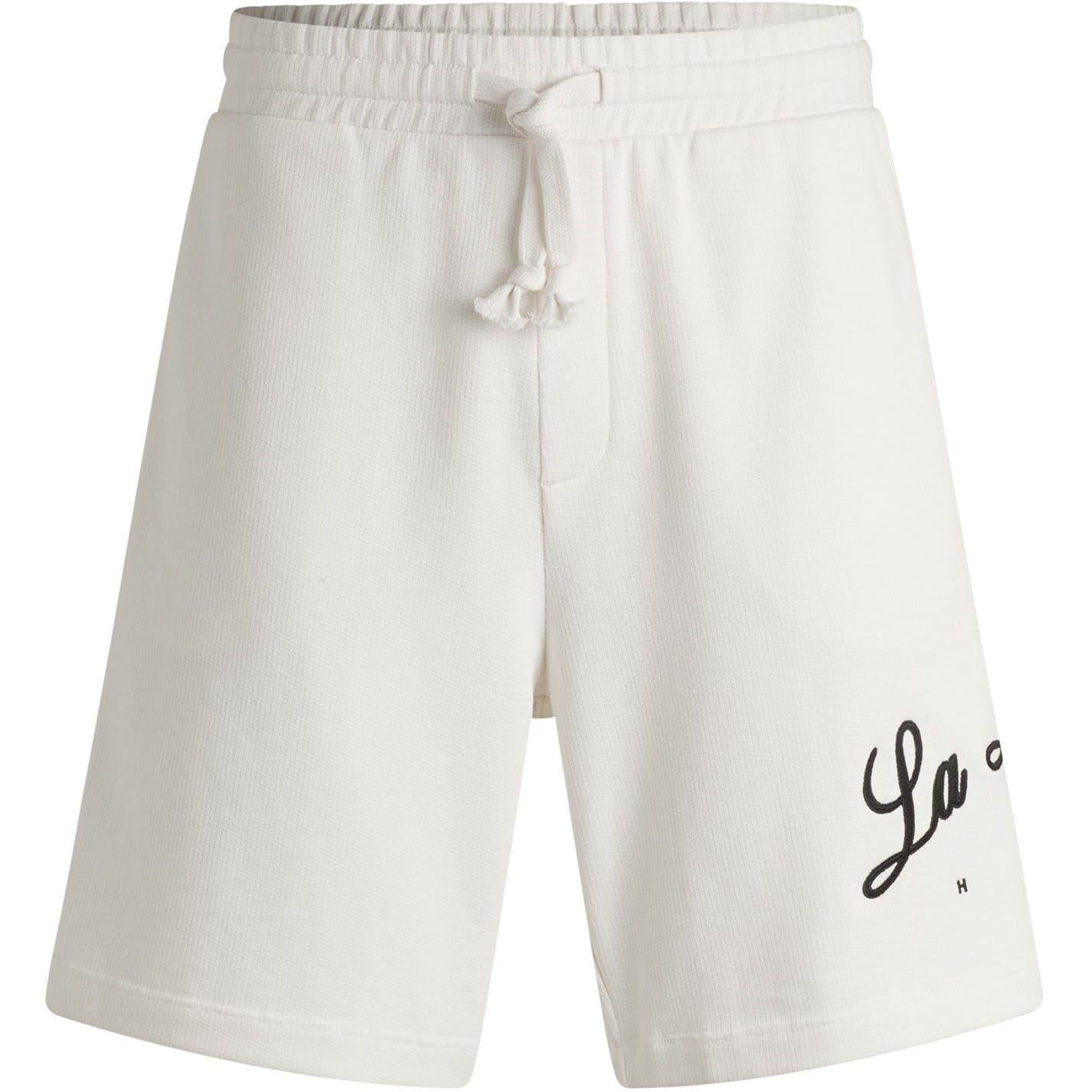 Natural - Front - Hugo Mens Sweat Shorts