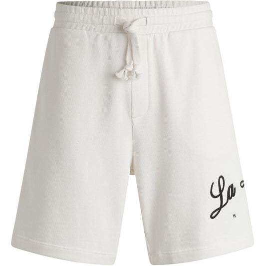 Natural - Front - Hugo Mens Sweat Shorts