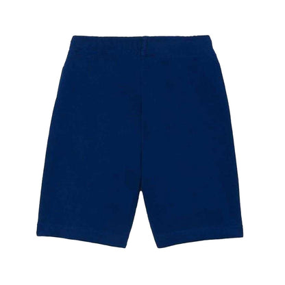Navy - Back - Lacoste Childrens-Kids Cotton Blend Relaxed Fit Sweat Shorts