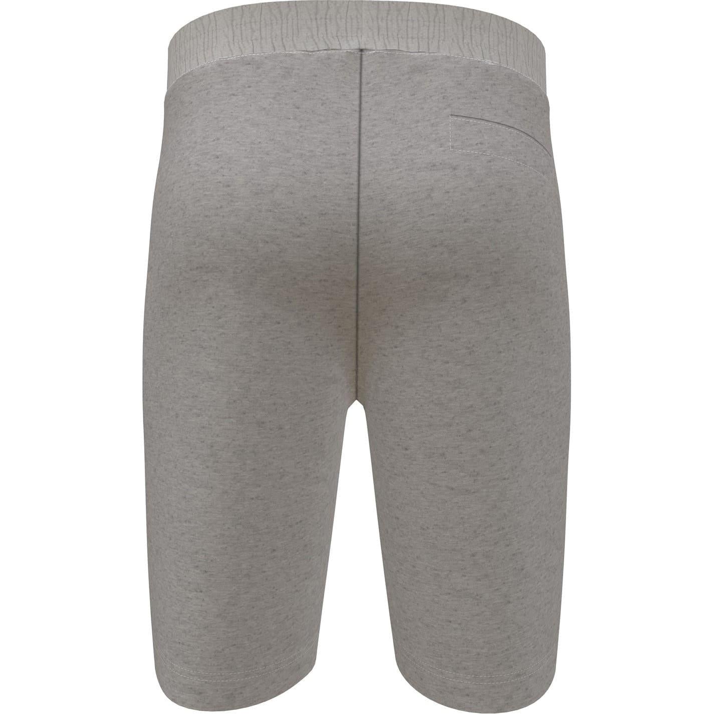 Grey Marl Marl - Back - SikSilk Mens Logo Sweat Shorts