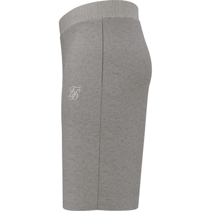 Grey Marl Marl - Side - SikSilk Mens Logo Sweat Shorts