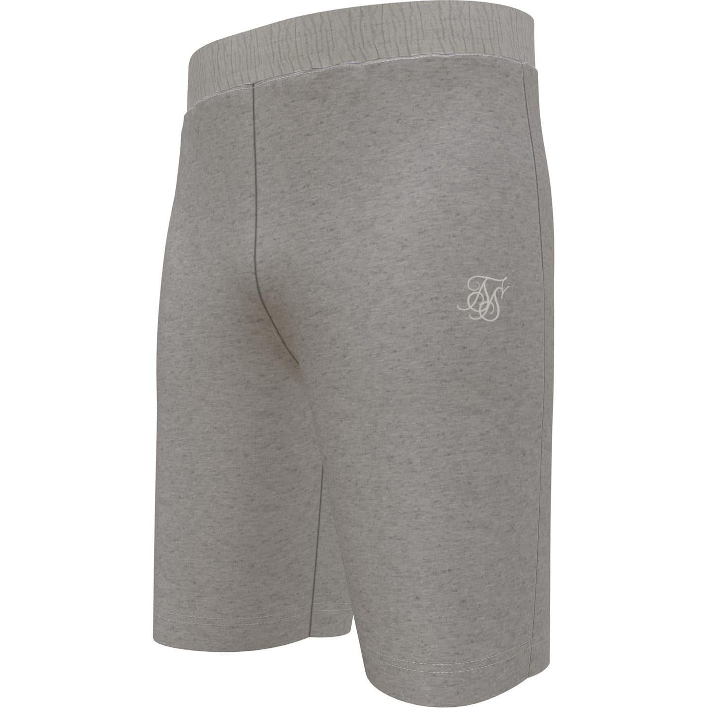 Grey Marl Marl - Lifestyle - SikSilk Mens Logo Sweat Shorts
