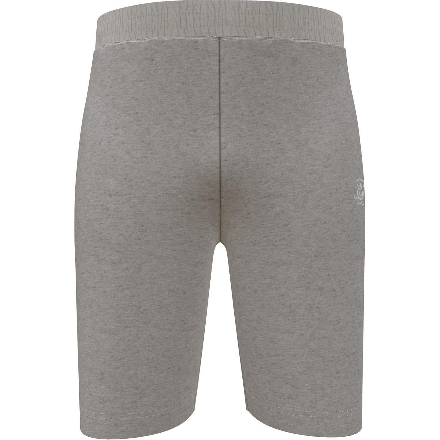 Grey Marl Marl - Front - SikSilk Mens Logo Sweat Shorts