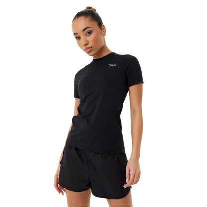Black - Side - Everlast Womens-Ladies Boxing Shorts