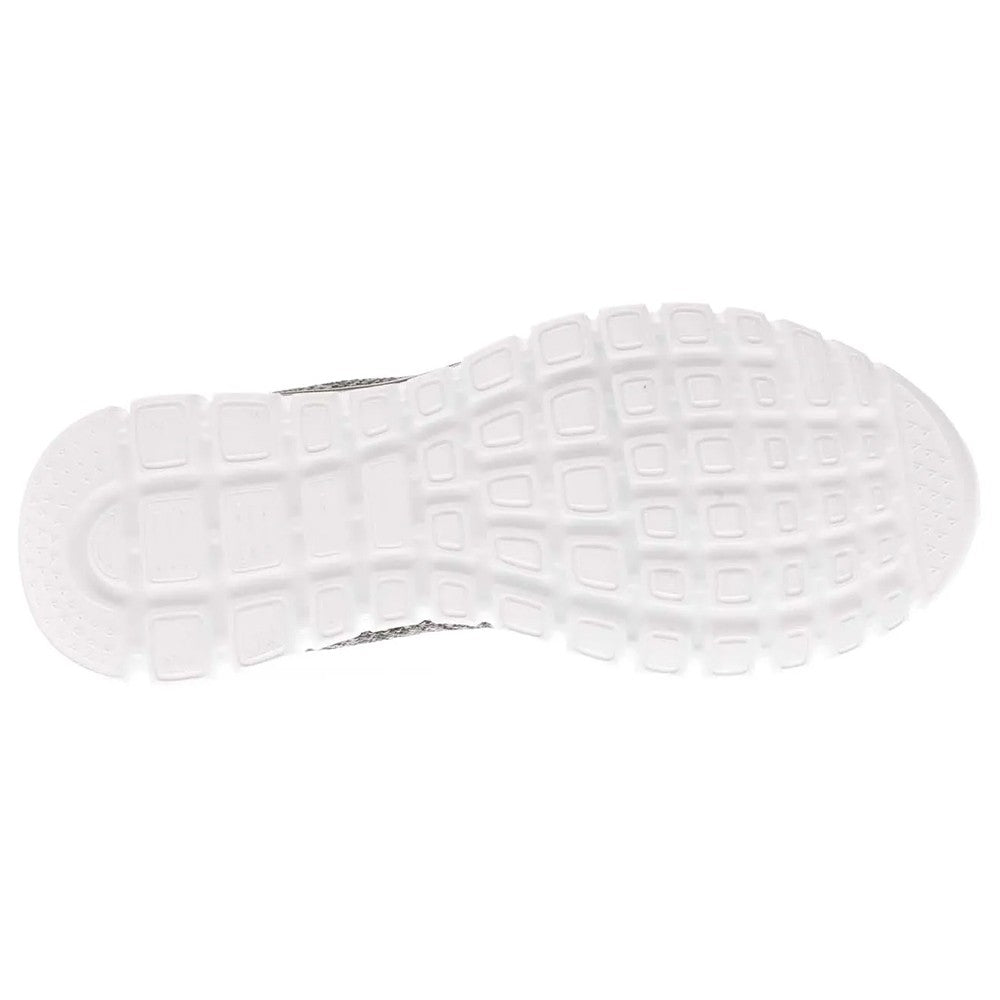 Black-White - Side - Skechers Womens-Ladies Graceful Twisted Fortune Trainers