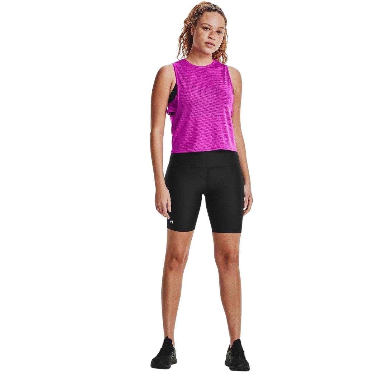 Black - Lifestyle - Under Armour Womens-Ladies HeatGear Biker Shorts