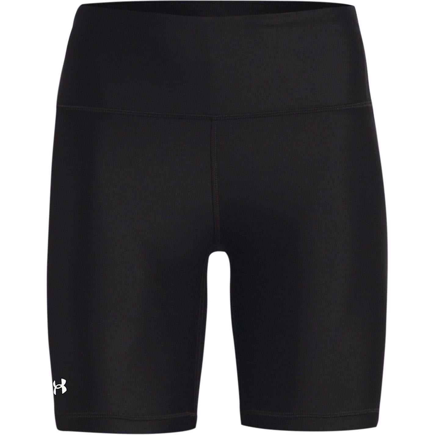 Black - Front - Under Armour Womens-Ladies HeatGear Biker Shorts