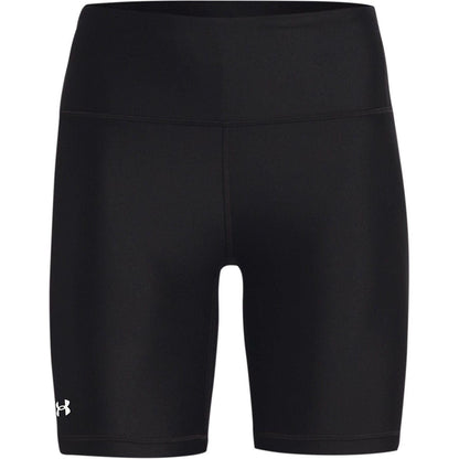 Black - Front - Under Armour Womens-Ladies HeatGear Biker Shorts